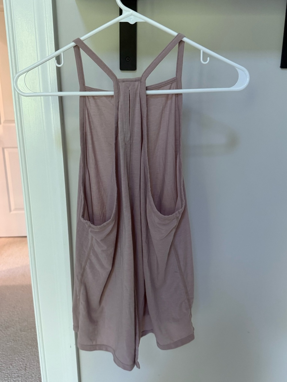Prana Mauve Racerback Tank with Side Pockets